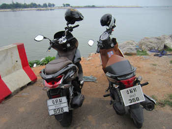 Honda PCX and Yamaha Nouvo Elegance