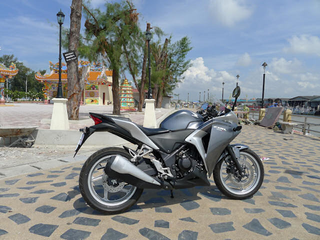 CBR 250 on beach near Rayong