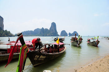 Long tail boats Tonsai Bay