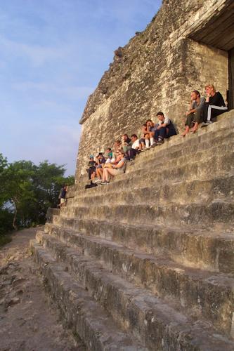 on the pyramid