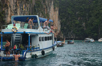 snorkeling where the Beach Movie was filmed