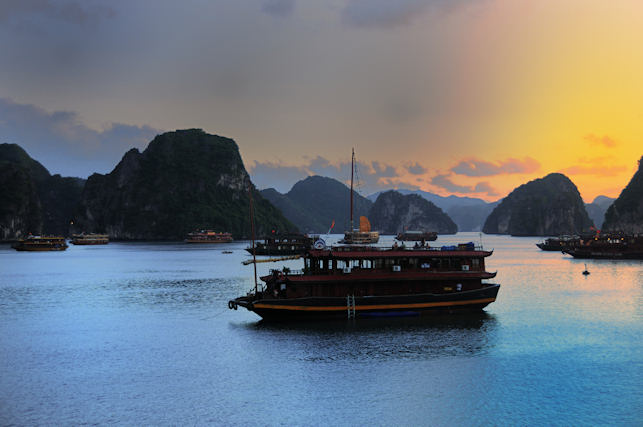 Halong Bay at Sunset