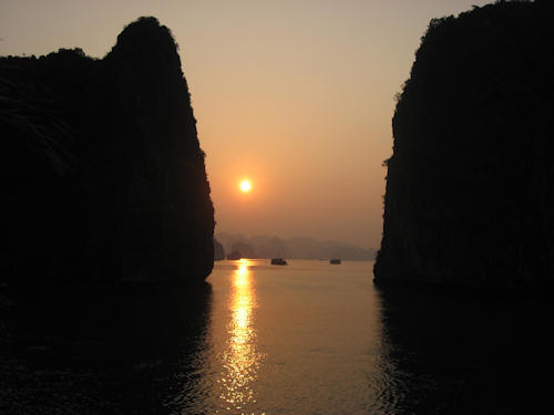 Halong Bay at Sunset